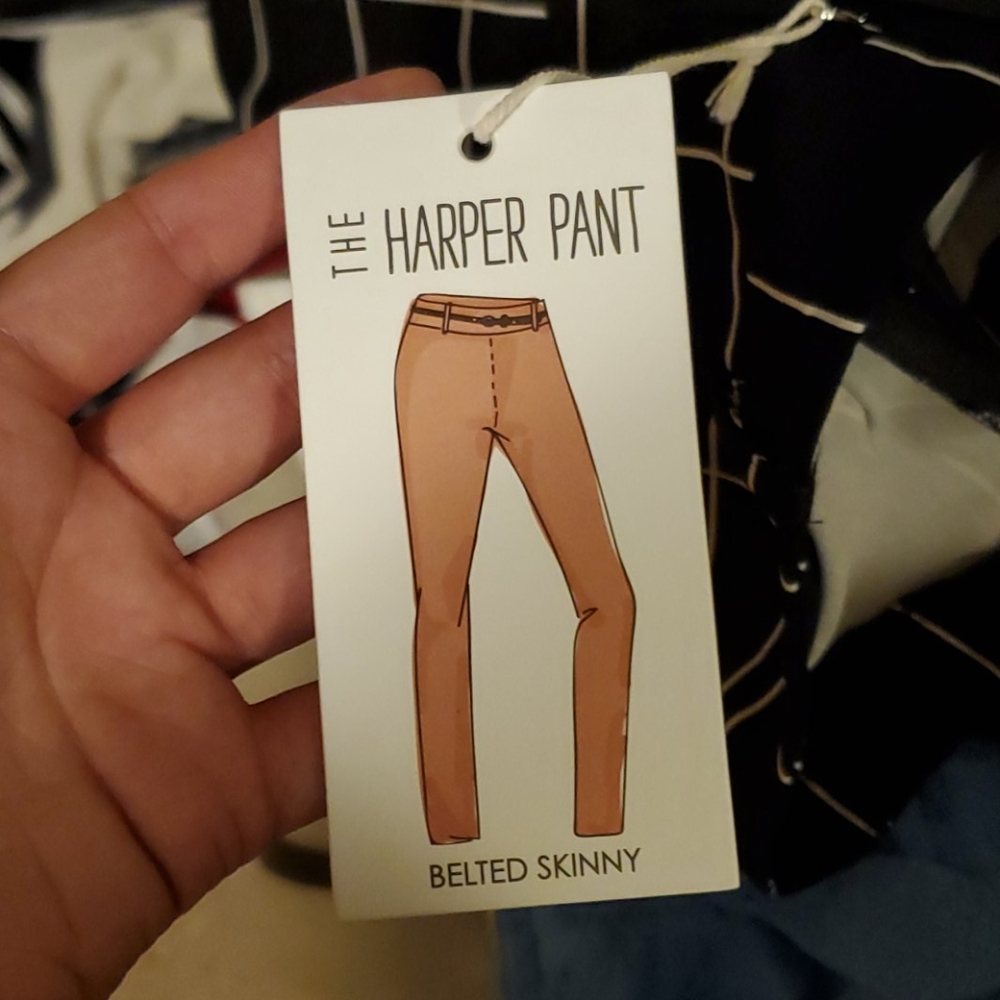High Waisted Gridline Work Pant - Picture 5 of 7